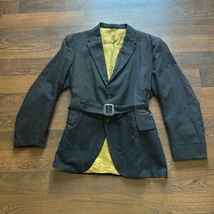 Vintage Al-Re Styled by Alfredo Belted Blazer Black